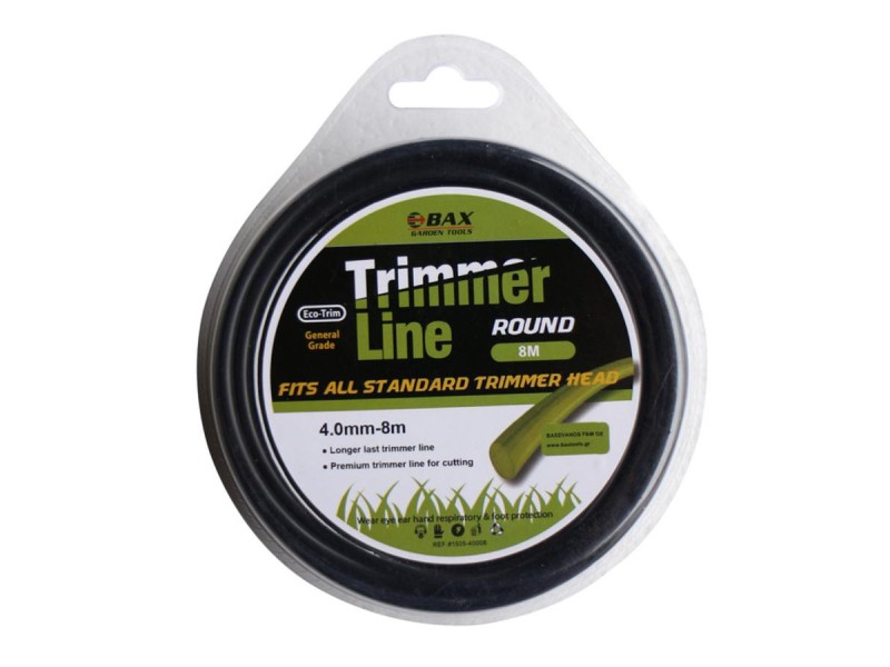 BAX TRIMMER LINE ROUND  4mm - 8m (1304-40008)