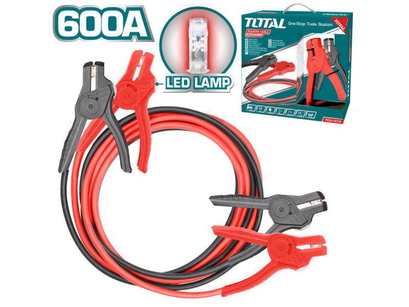 TOTAL BOOSTER CABLE 3m WITH LED LAMP (PBCA16008L)