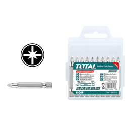 TOTAL SCREWDRIVER BIT MAGNETIC PZ2 50mm 10PCS (TAC16PZ223)