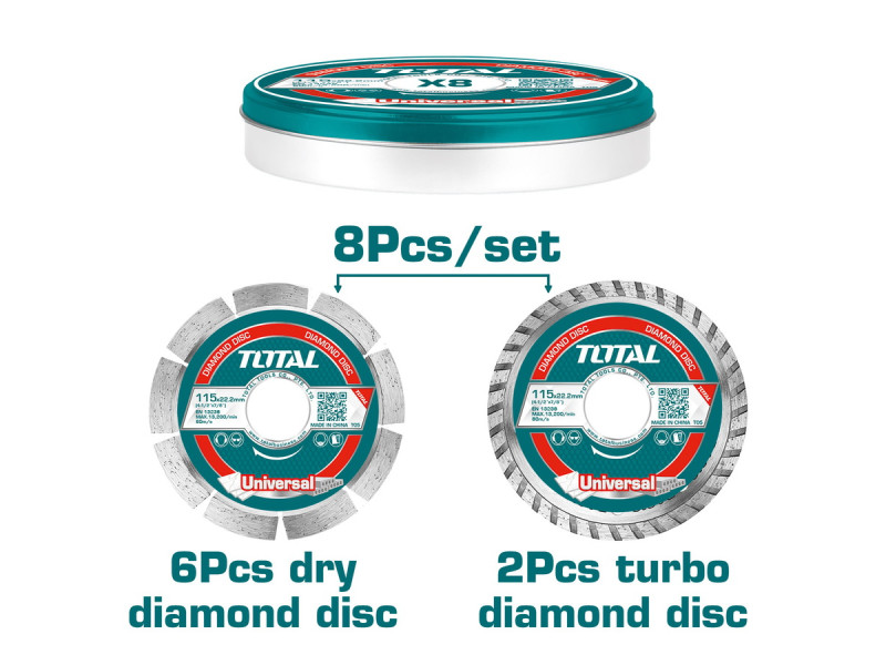 TOTAL Diamond discs set(8pcs/set) (TAC2101153)