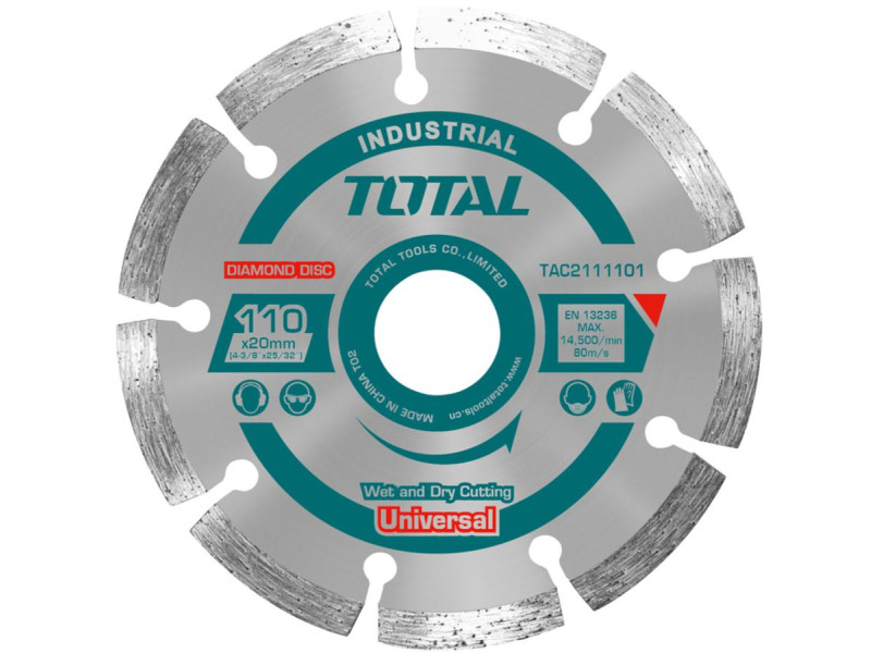 TOTAL ΔΙΑΜΑΝΤΟΔΙΣΚΟΣ ΥΓΡΑΣ ΚΟΠΗΣ Φ-110mm Χ 20mm ΓΙΑ ΚΟΦΤΗ TS3141102 (TAC2111101)