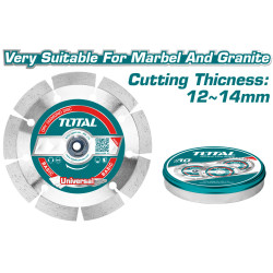 TOTAL Dry diamond disc 115mm 10pcs metal box (TAC2111153M)