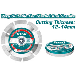 TOTAL Dry diamond disc 125mm 10pcs metal box (TAC2111253M)