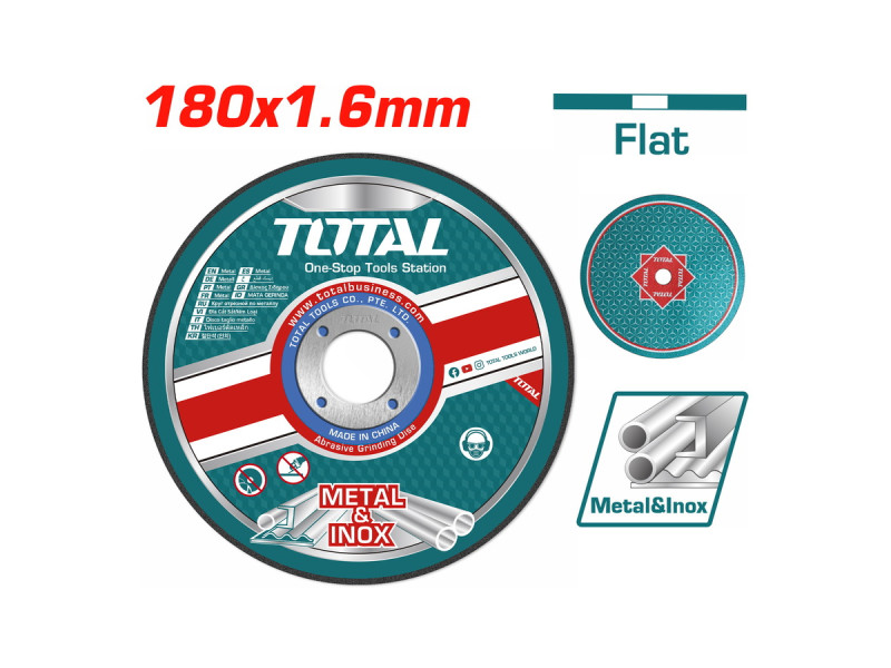 TOTAL Abrasive metal cutting disc 180 X 1.6mm (TAC2161801)