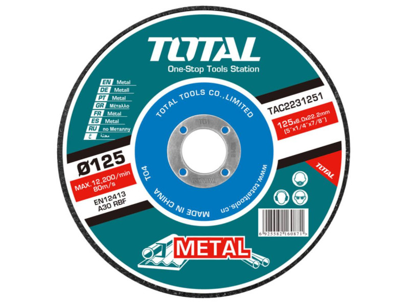 TOTAL METAL GRINDING DISC Φ - 125 X 6mm (TAC2231251)