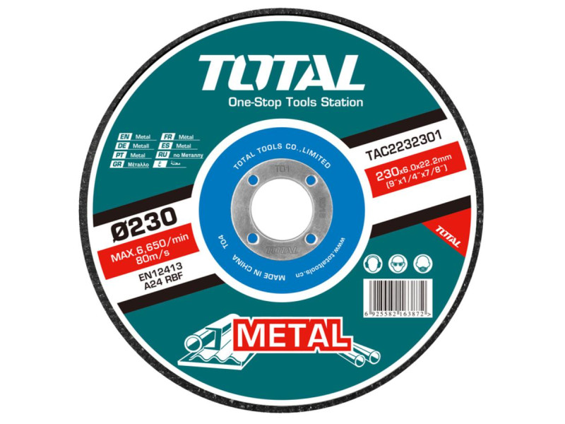 TOTAL METAL GRINDING DISC Φ - 230 X 6mm (TAC2232301)