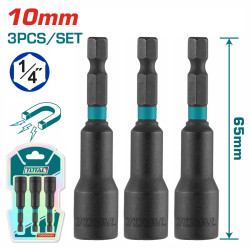 TOTAL 3 Pcs magnetic nut set 10mm (TAC271031)