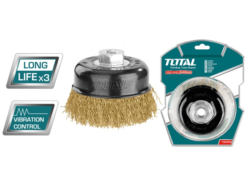 TOTAL WIRE CUP BRUSH 75mm (TAC31035)