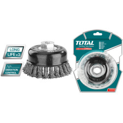 TOTAL WIRE CUP BRUSH 75mm (TAC32035)