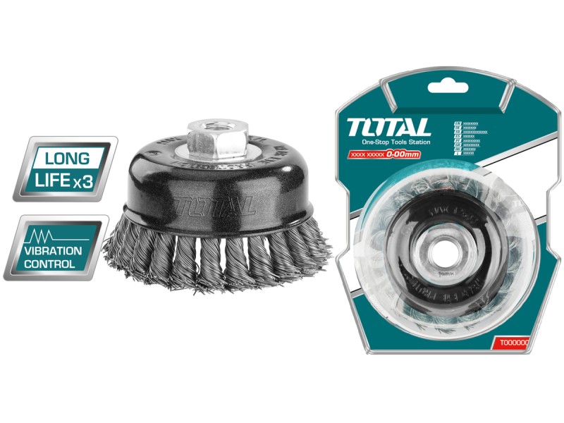TOTAL WIRE CUP BRUSH 75mm (TAC32035)