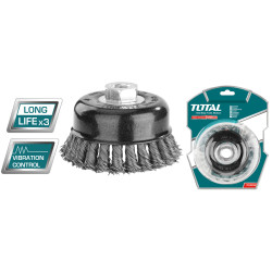 TOTAL WIRE CUP BRUSH 100mm (TAC32045)