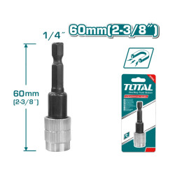 TOTAL Screwdriver bit holder with release (TAC462602)