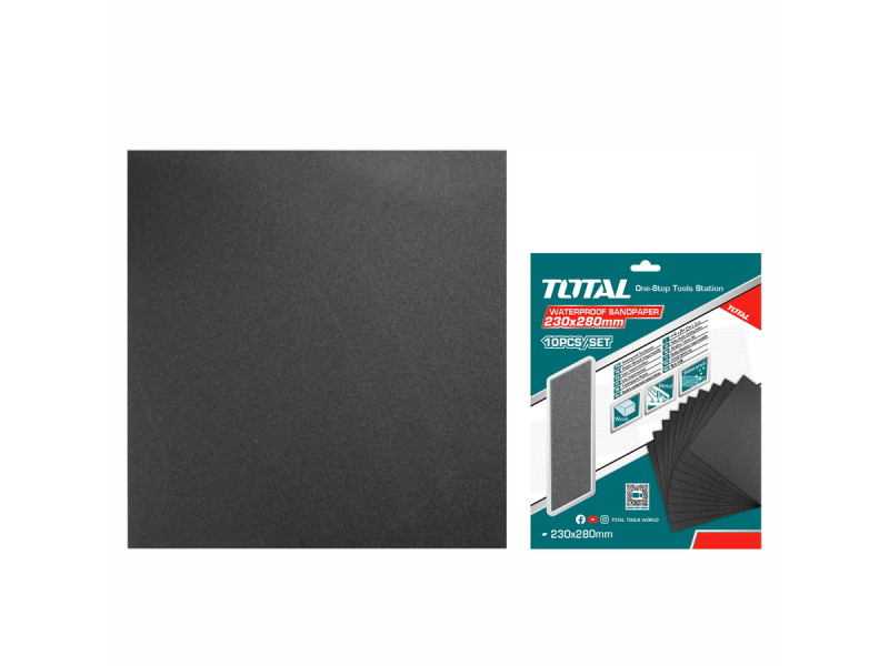 TOTAL Waterproof Sandpaper P80 10pcs (TAC7708001)