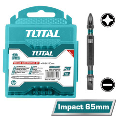 TOTAL IMPACT SCREWDRIVER BIT PH2 + SL6 65mm 10PCS (TACIM16HL133)
