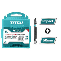 TOTAL IMPACT SCREWDRIVER BIT 10PCS PH2 50mm (TACIM16PH223)
