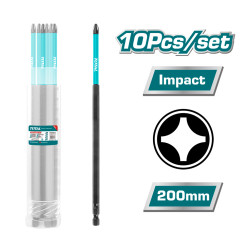 TOTAL Impact screwdriver bit PH2 200mm 10pcs (TACIM16PH283)