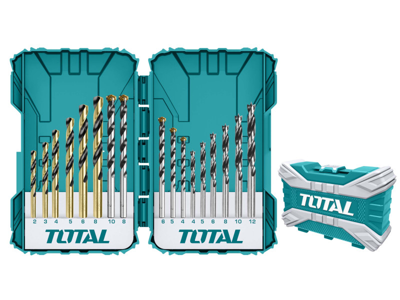 TOTAL 16PCS METAL-CONCRET-WOOD DRILL BITS SET (TACSDL11601)