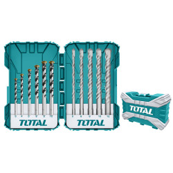 TOTAL 11PCS CONCRET AND HAMMER DRILL BITS SET (TACSDL31101)