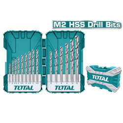 TOTAL 15PCS HSS M2 DRILL BITS SET (TACSDL51502)