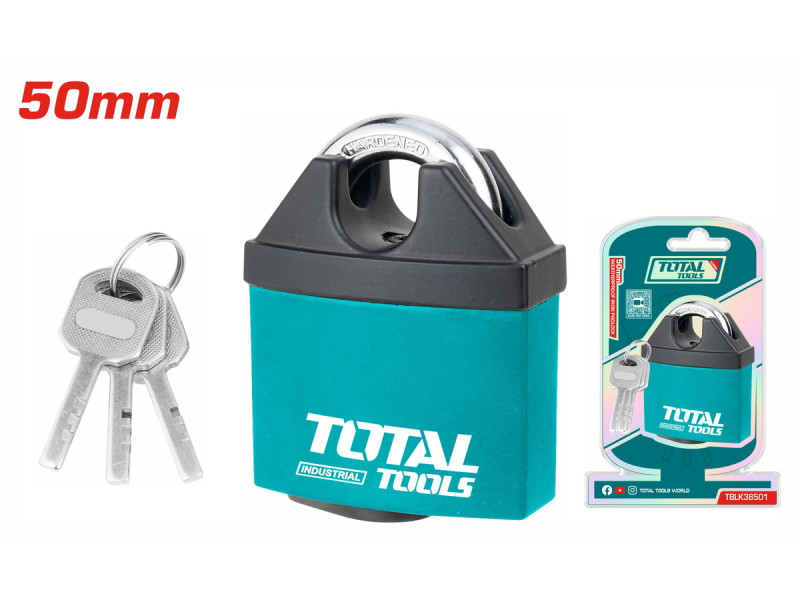 TOTAL Weatherproof iron padlock 50mm (TBLK38501)