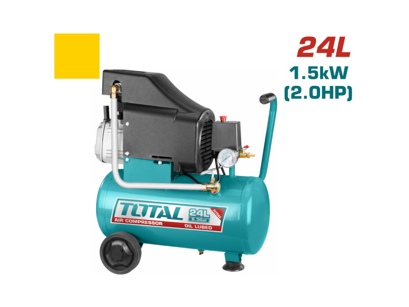 TOTAL Air compressor 1.5kW / 2HP / 24Lit (TC1202411)