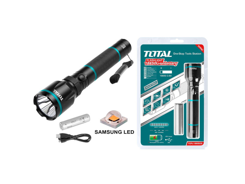 TOTAL FLASHLIGHT Li - ion (TCFL186503)