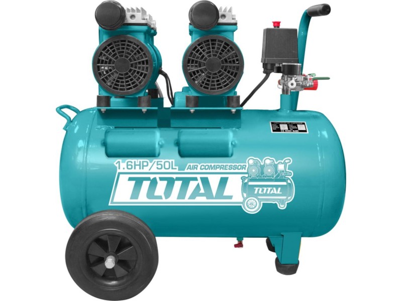 TOTAL AIR COMPRESSOR SILENT AND OIL FREE 50Lit (TCS2150502)