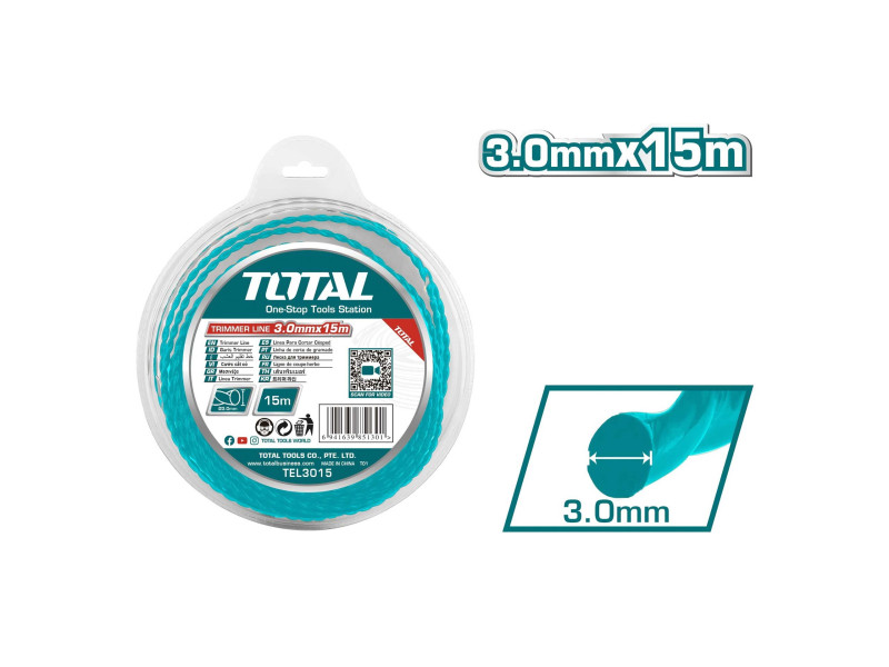 TOTAL TRIMMER LINE ELLIPSE TWIST 3mm - 15m (TEL3015)