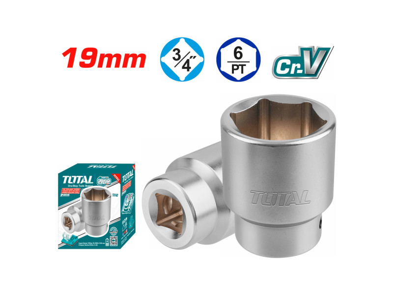 TOTAL 3/4" Hexagonal socket 19mm (THHAST34191)