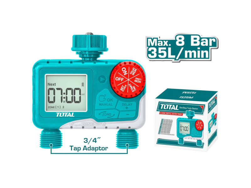 TOTAL 2-Zone Digital Water Timer (THHCQ9206)