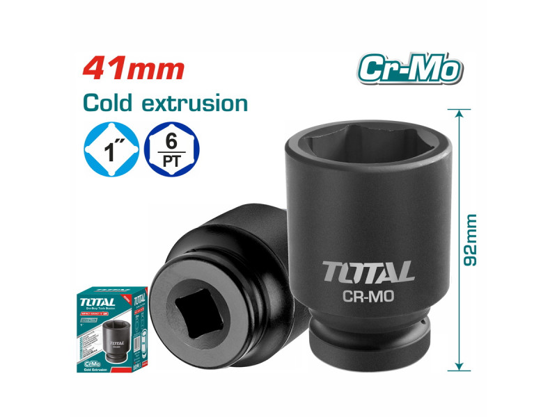 TOTAL 1”DR. Impact Socket 41mm (THHISD0141L)