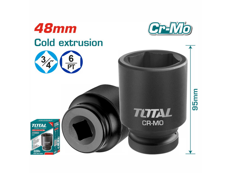 TOTAL 3/4"DR. Impact socket 48mm (THHISD3448L)