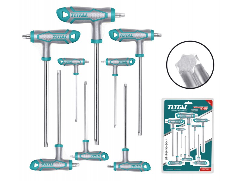 TOTAL T-HANDLE TORX WRENCH SET 8PCS (THHW8083)