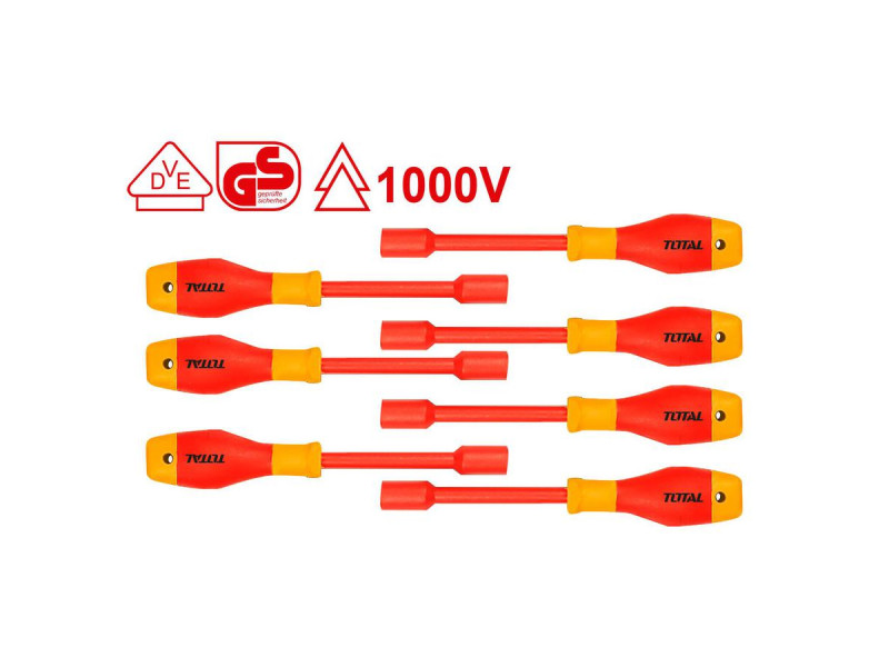 TOTAL 7PCS Insulated nut screwdriver set (THKISD0701)