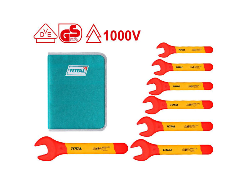 TOTAL 7PCS insulated open end spanner set (THKISPA0701)