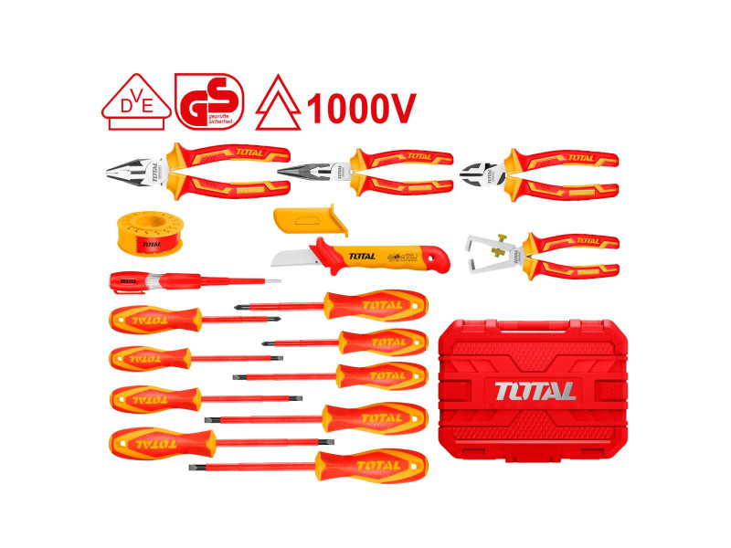 TOTAL 16PCS insulated hand tools set (THKITH1601)