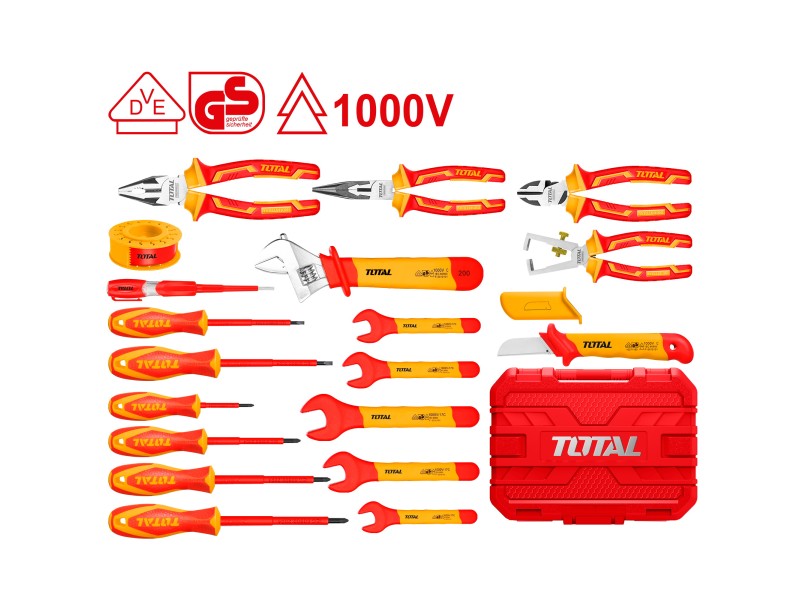 TOTAL 19PCS insulated hand tools set (THKITH1901)