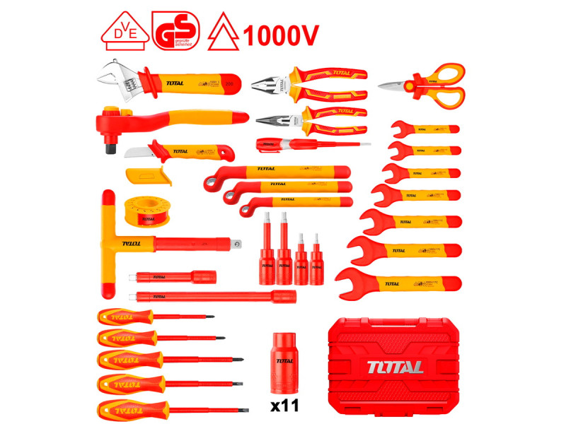 TOTAL 41PCS insulated hand tools set (THKITH4101)