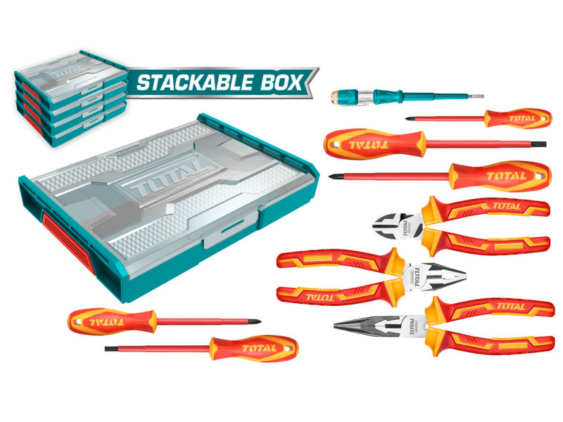 TOTAL 9PCS INSULATED HAND TOOLS SET 1000V (THKTV02H091)