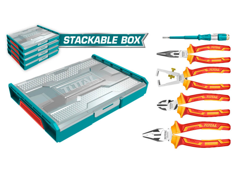 TOTAL 5PCS INSULATED HAND TOOLS SET 1000V (THKTV02P051)