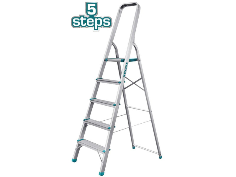 TOTAL ALUMINIUM LADDER 5 STEPS (THLAD06051)