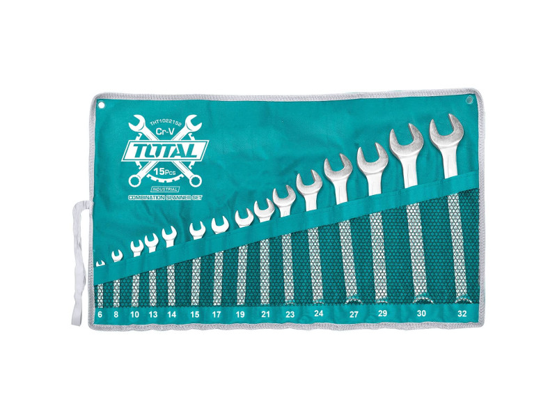 TOTAL 15Pcs combination spanner set (THT1022152B)