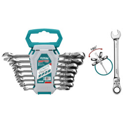 TOTAL 8PCS FLEXIBLE RACHET SPANNER SET (THT102RK586)