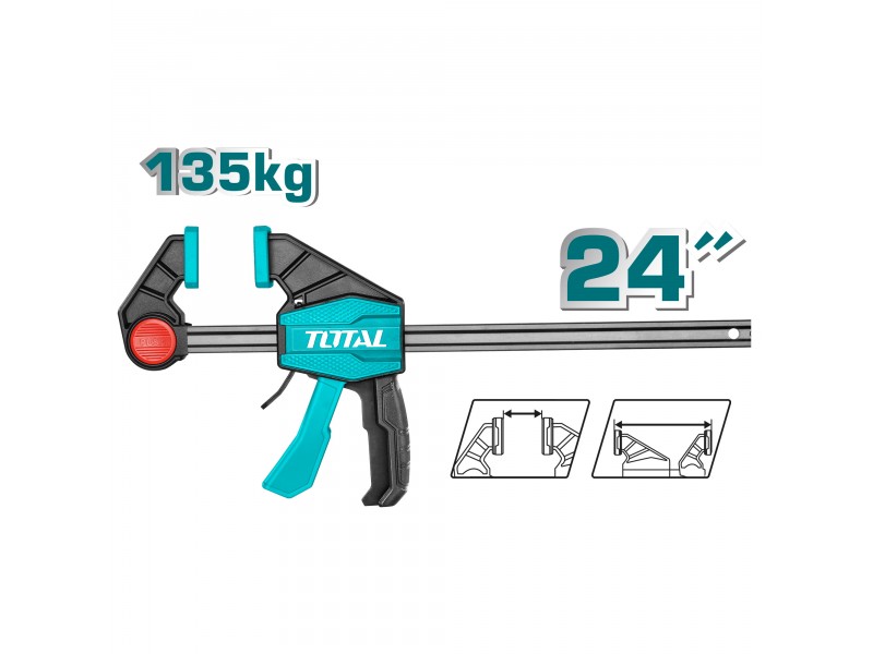 TOTAL Quick bar clamps 24" / 80X600mm (THT1346802)