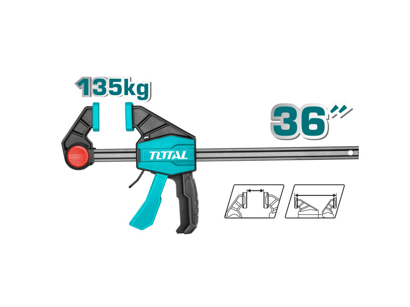 TOTAL Quick bar clamps 36" / 80X900mm (THT1346803)