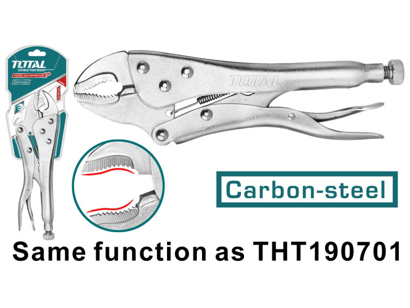 TOTAL CURVED JAW LOCK PLIER 7" (THT190703)