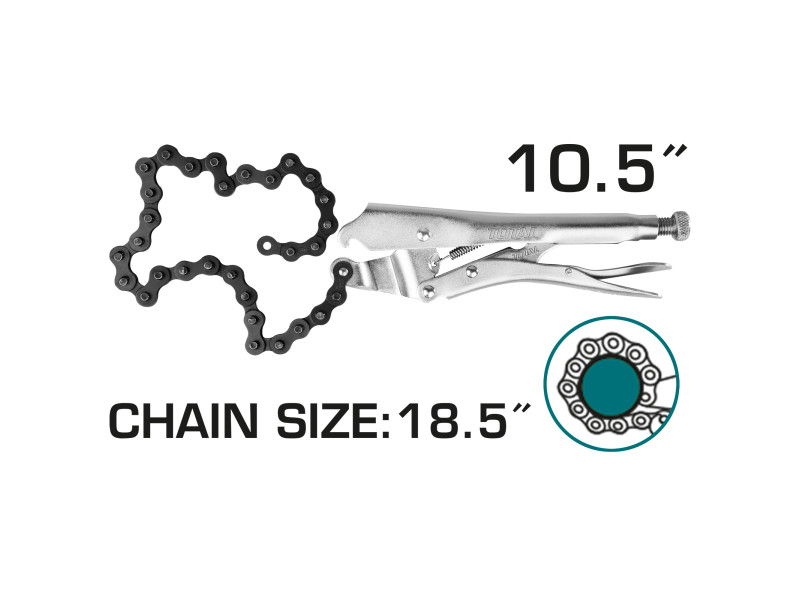 TOTAL Chain clamp locking plier 10.5" (THT1941003)
