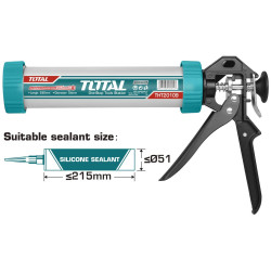 TOTAL Aluminum caulking gun 9" (THT20109)