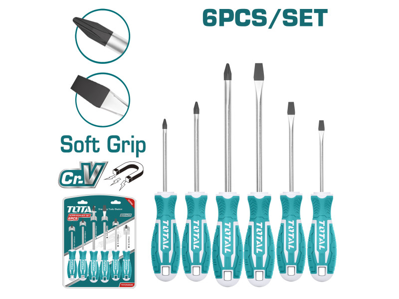 TOTAL 6 PCS SCREWDRIVER SET (THT250606)