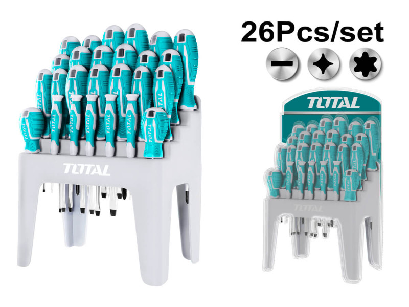 TOTAL 26PCS SCREWDRIVER SET (THT250626)